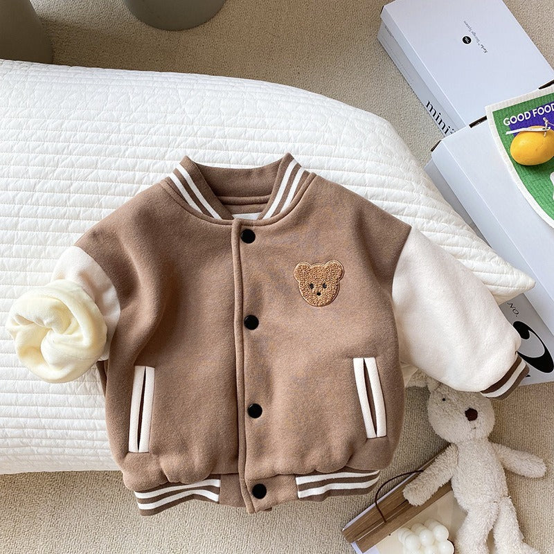 LilleChamp Jakke - Baby fleece casual baseballjakke
