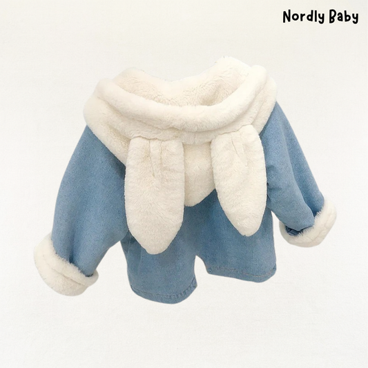 FluffyKanin - Sød kanin vinterjakke med hætte