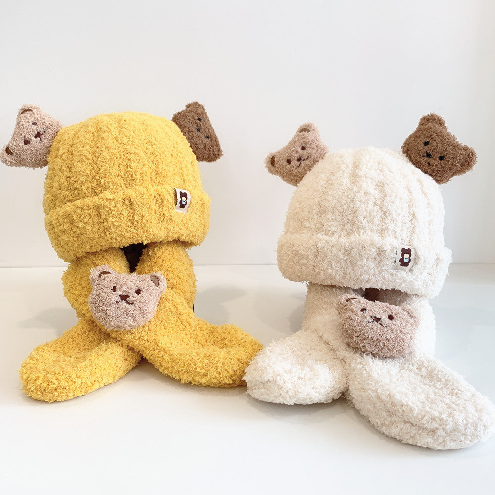 TeddyWrap - Baby bear hat and scarf