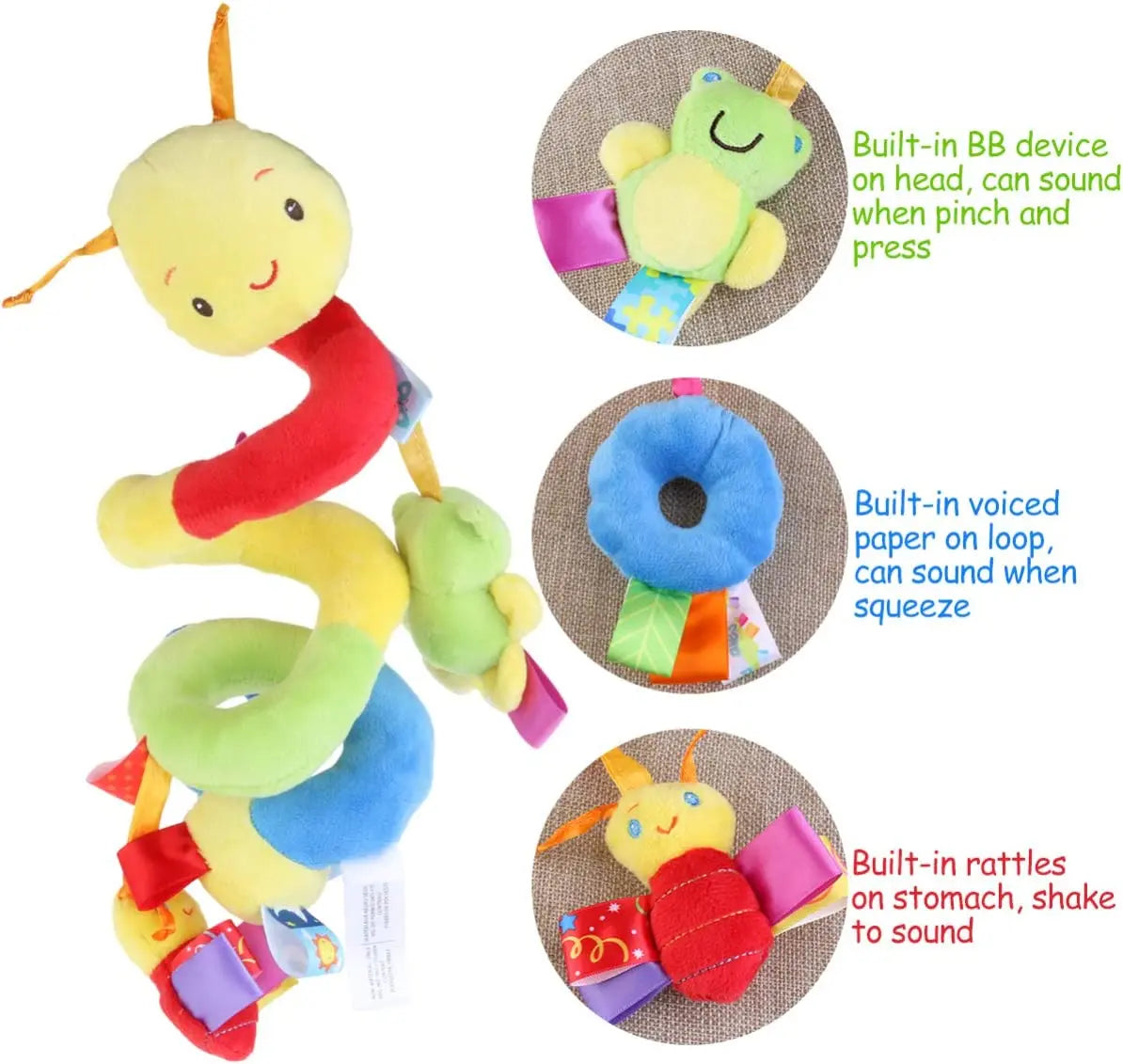 Baby Mobile Snake™ - For the pushchair or car seat - Grasping toy